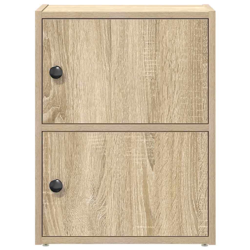 Boekenkast 40x24x52 cm bewerkt hout sonoma eikenkleurig