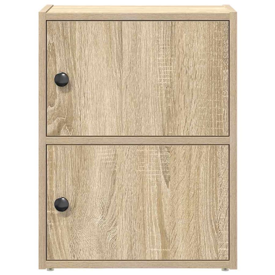 Boekenkast 40x24x52 cm bewerkt hout sonoma eikenkleurig
