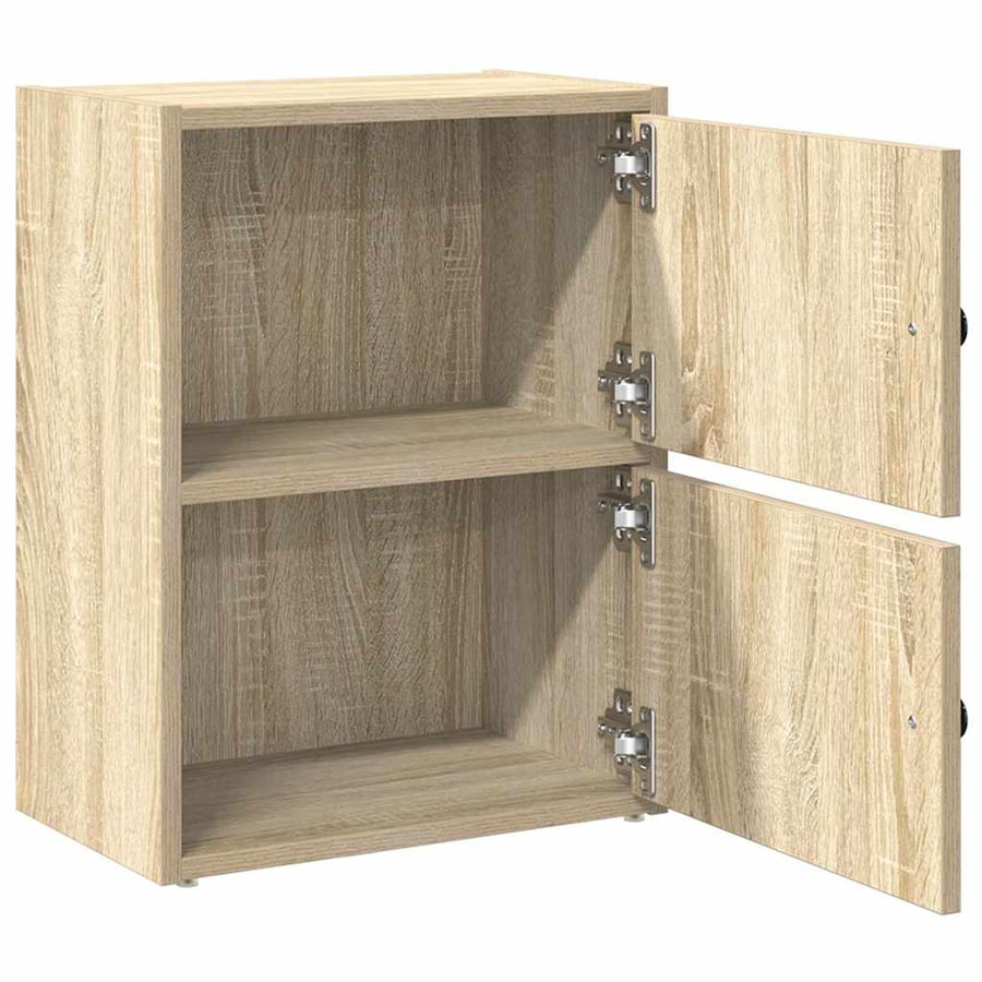Boekenkast 40x24x52 cm bewerkt hout sonoma eikenkleurig