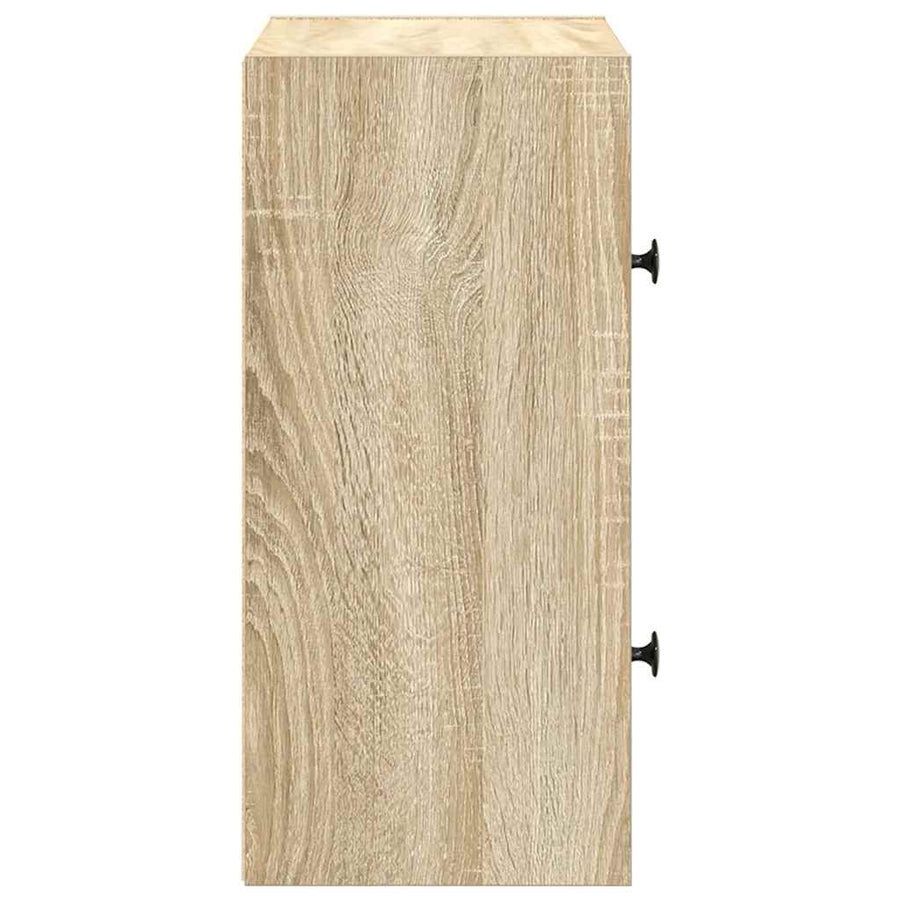 Boekenkast 40x24x52 cm bewerkt hout sonoma eikenkleurig