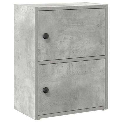 Boekenkast 40x24x52 cm bewerkt hout betongrijs
