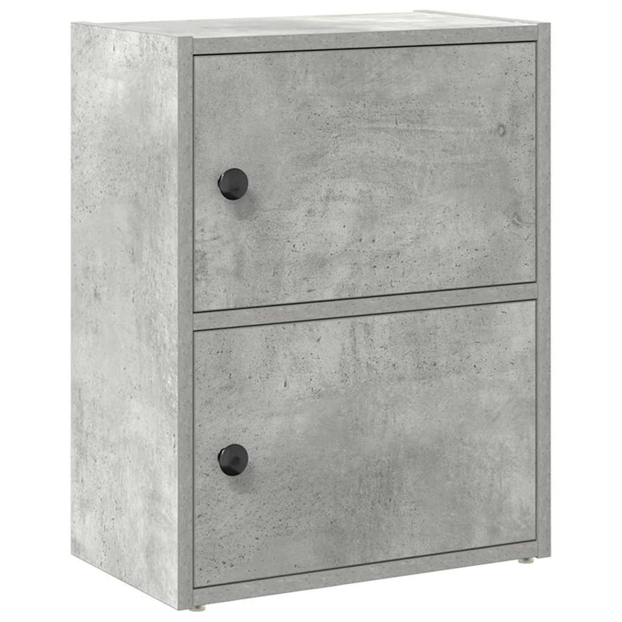 Boekenkast 40x24x52 cm bewerkt hout betongrijs