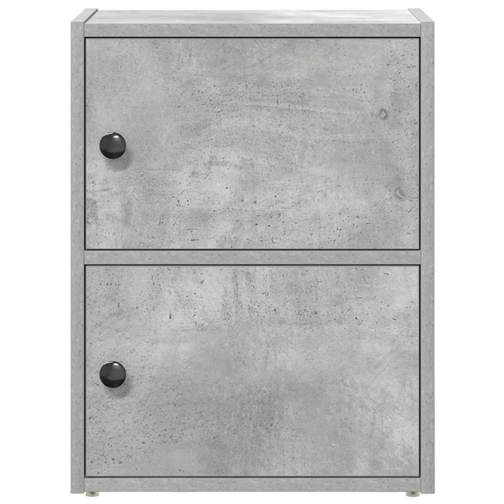 Boekenkast 40x24x52 cm bewerkt hout betongrijs