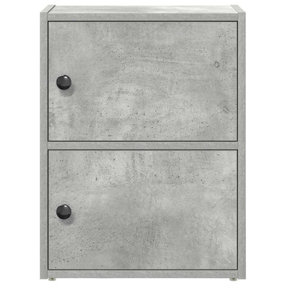 Boekenkast 40x24x52 cm bewerkt hout betongrijs