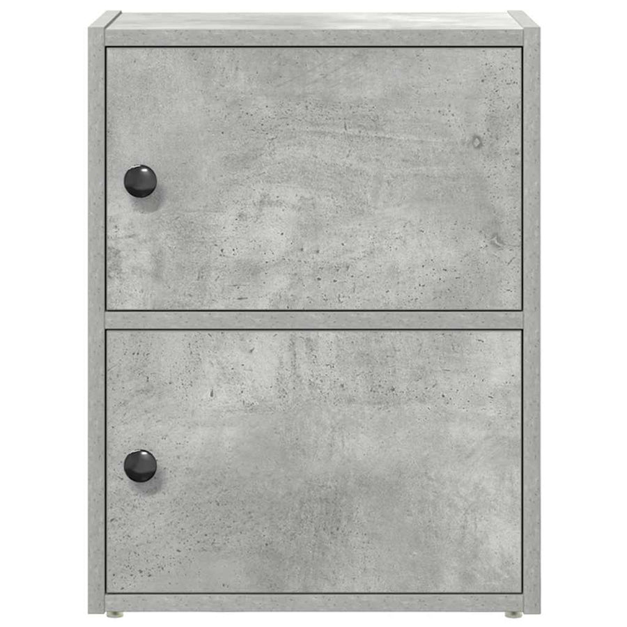 Boekenkast 40x24x52 cm bewerkt hout betongrijs