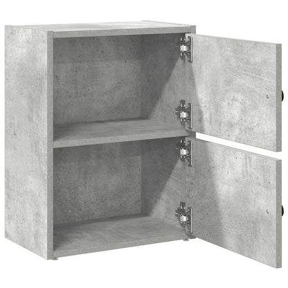 Boekenkast 40x24x52 cm bewerkt hout betongrijs