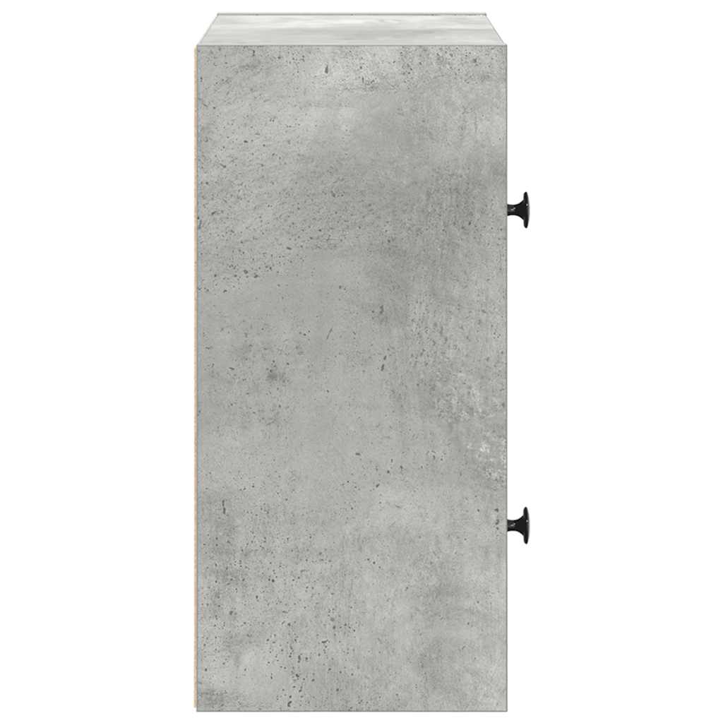 Boekenkast 40x24x52 cm bewerkt hout betongrijs