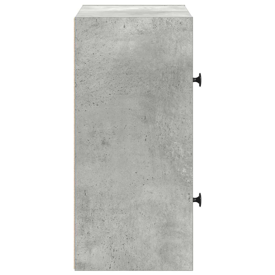 Boekenkast 40x24x52 cm bewerkt hout betongrijs