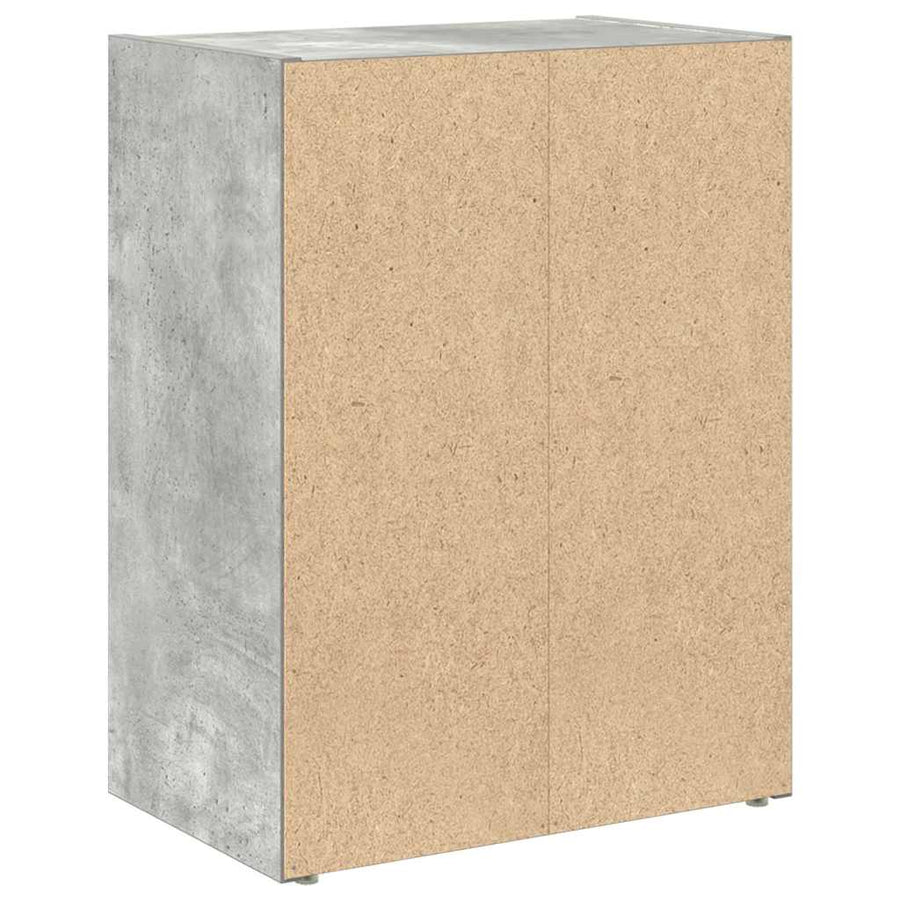 Boekenkast 40x24x52 cm bewerkt hout betongrijs
