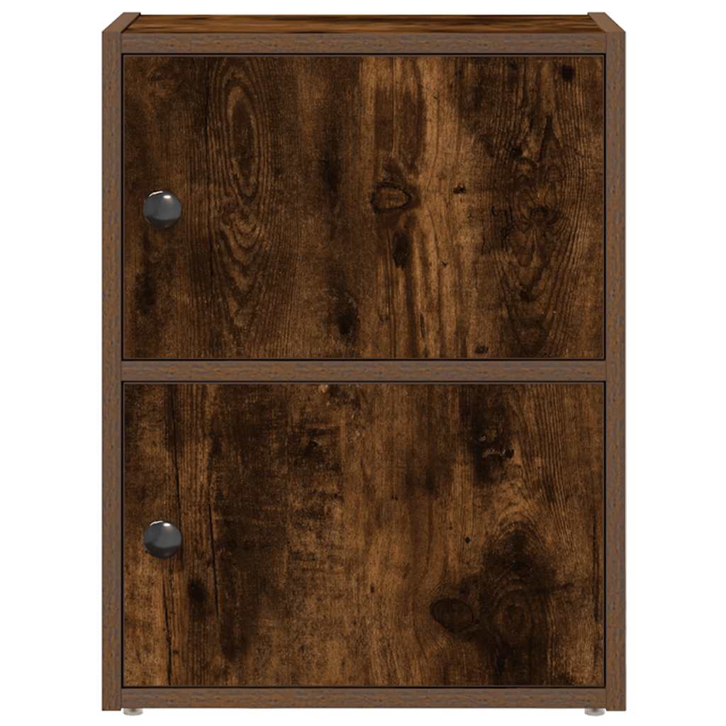 Boekenkast 40x24x52 cm bewerkt hout gerookt eikenkleurig