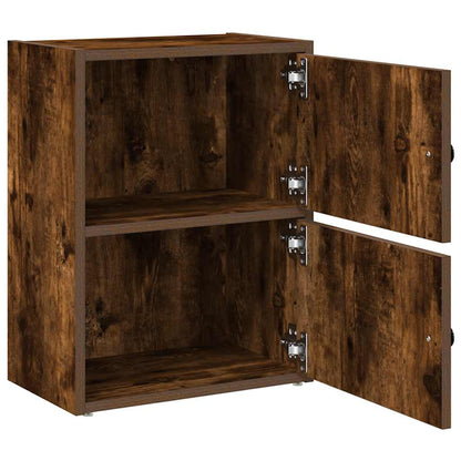Boekenkast 40x24x52 cm bewerkt hout gerookt eikenkleurig