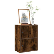 Boekenkast 40x24x52 cm bewerkt hout gerookt eiken