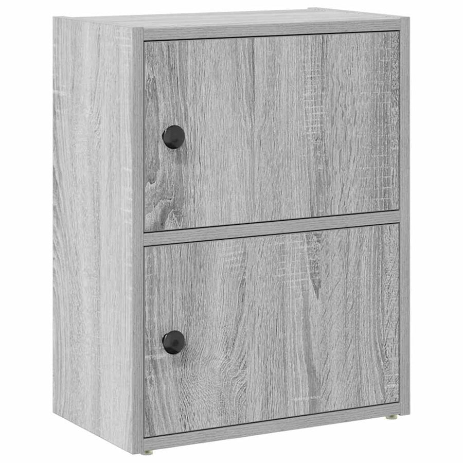 Boekenkast 40x24x52 cm bewerkt hout grijs sonoma eikenkleurig