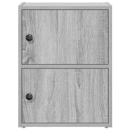 Boekenkast 40x24x52 cm bewerkt hout grijs sonoma eikenkleurig