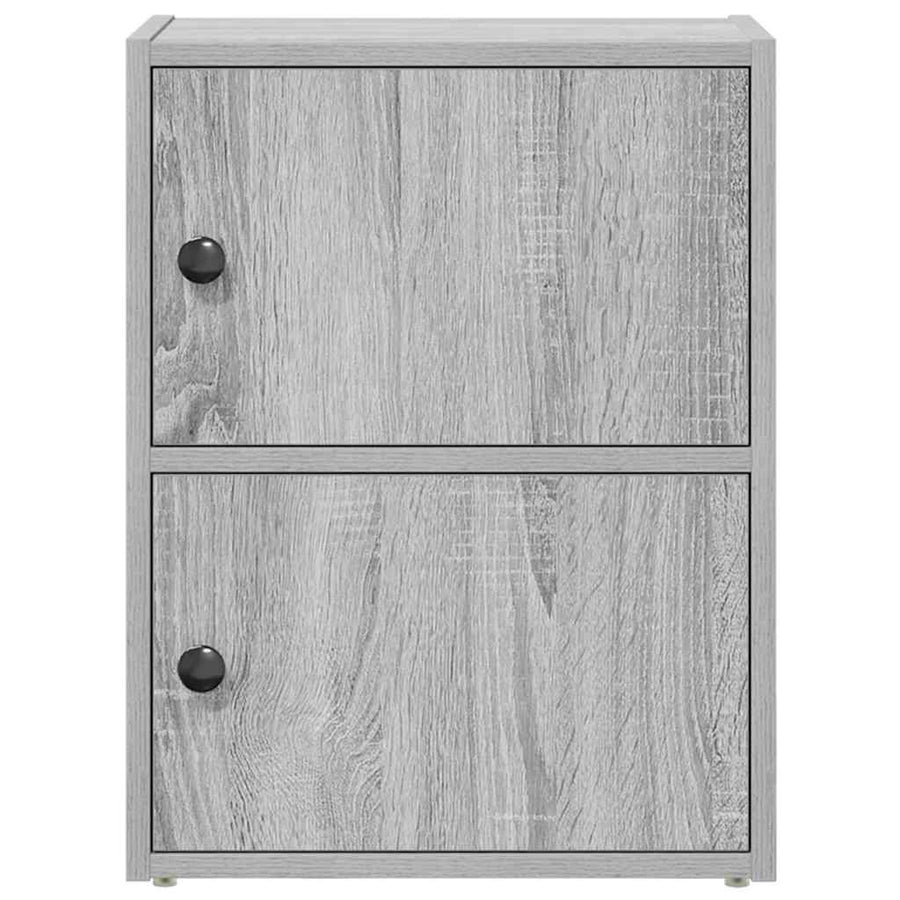 Boekenkast 40x24x52 cm bewerkt hout grijs sonoma eikenkleurig