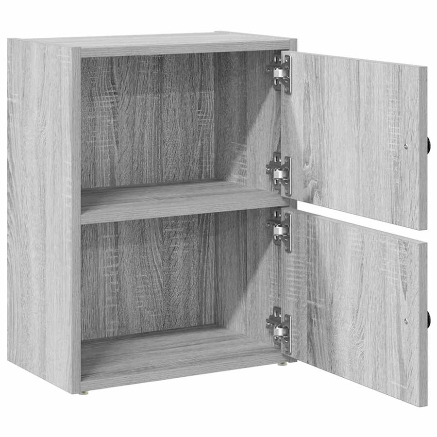 Boekenkast 40x24x52 cm bewerkt hout grijs sonoma eikenkleurig