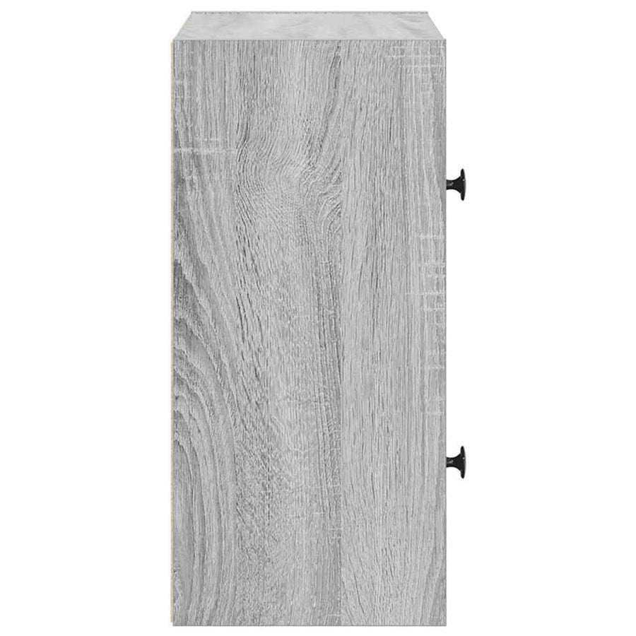 Boekenkast 40x24x52 cm bewerkt hout grijs sonoma eikenkleurig