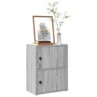 Boekenkast 40x24x52 cm grijs sonoma eiken