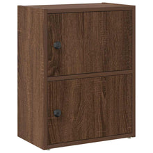 Boekenkast 40x24x52 cm bewerkt hout bruin eikenkleurig