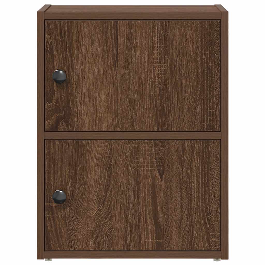 Boekenkast 40x24x52 cm bewerkt hout bruin eikenkleurig