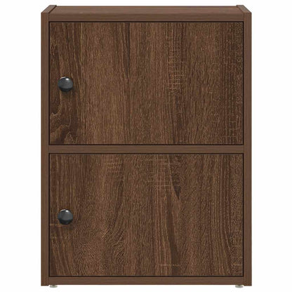 Boekenkast 40x24x52 cm bewerkt hout bruin eikenkleurig