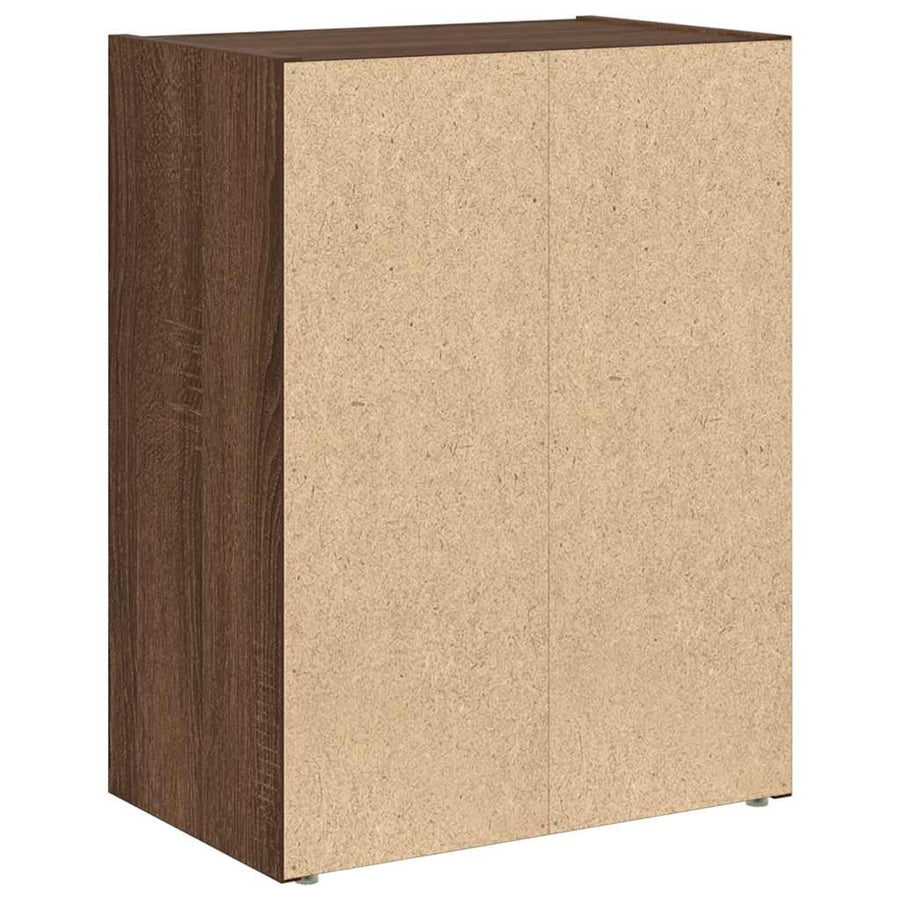 Boekenkast 40x24x52 cm bewerkt hout bruin eikenkleurig