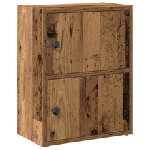 Boekenkast 40x24x52 cm bewerkt hout oud houtkleurig