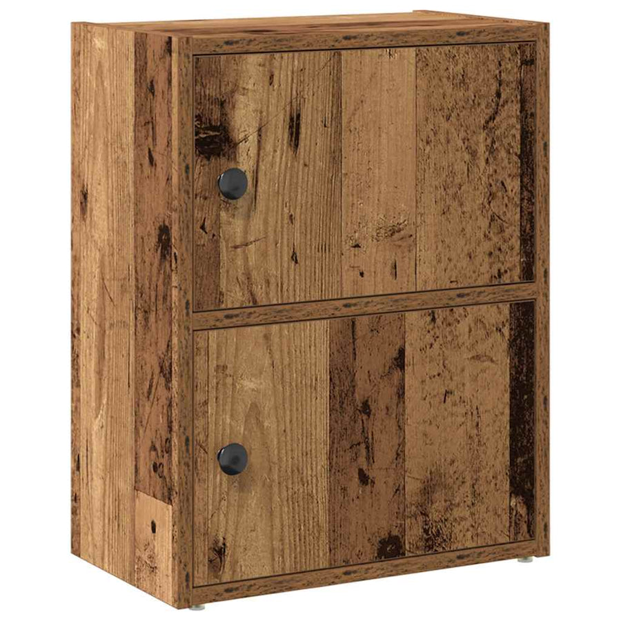Boekenkast 40x24x52 cm bewerkt hout oud houtkleurig