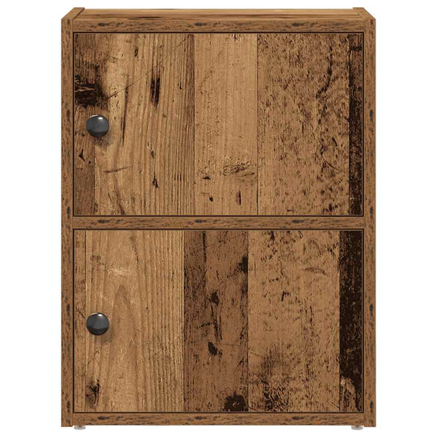 Boekenkast 40x24x52 cm bewerkt hout oud houtkleurig