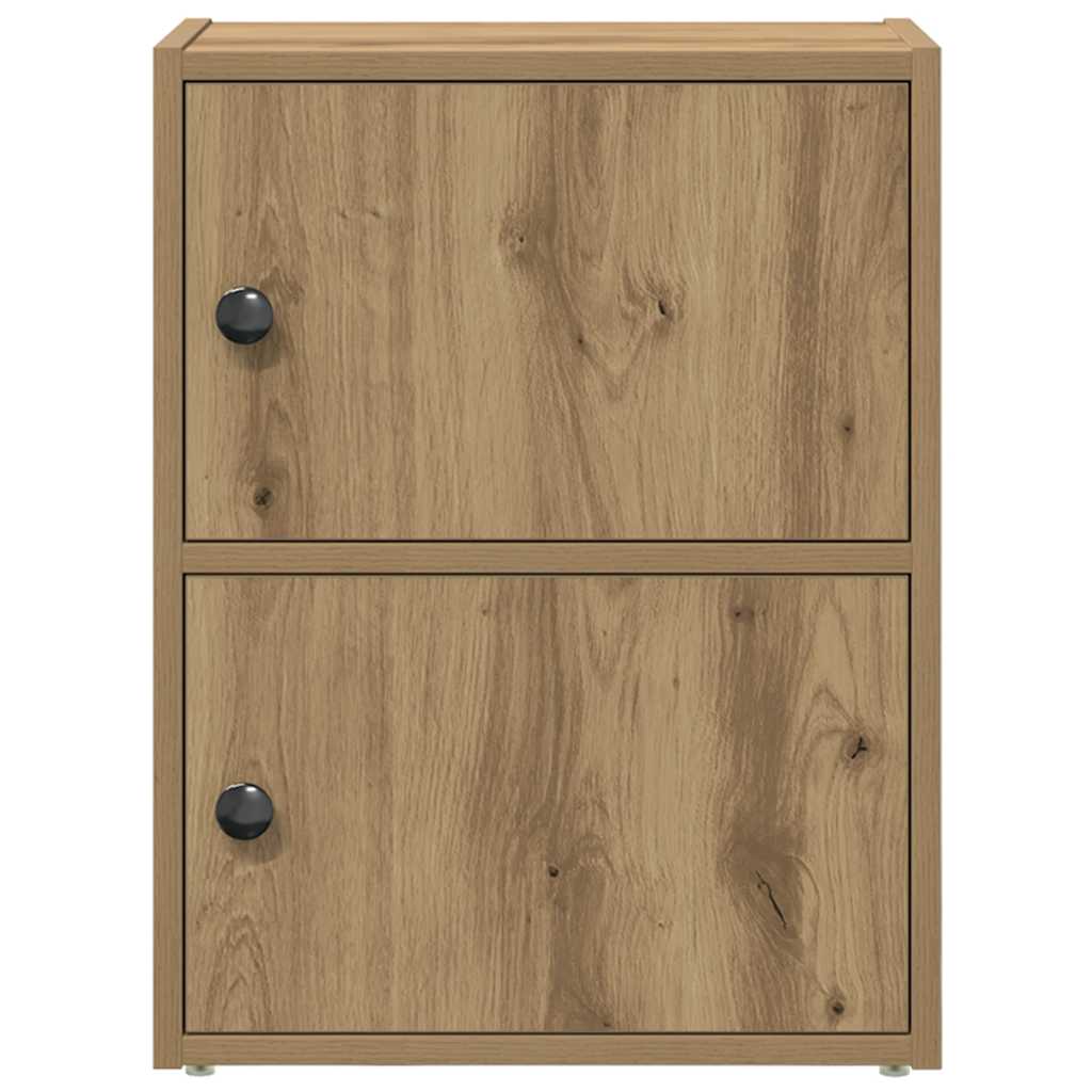 Boekenkast 40x24x52 cm bewerkt hout artisanaal eikenkleurig