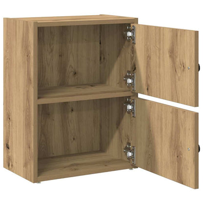 Boekenkast 40x24x52 cm bewerkt hout artisanaal eikenkleurig