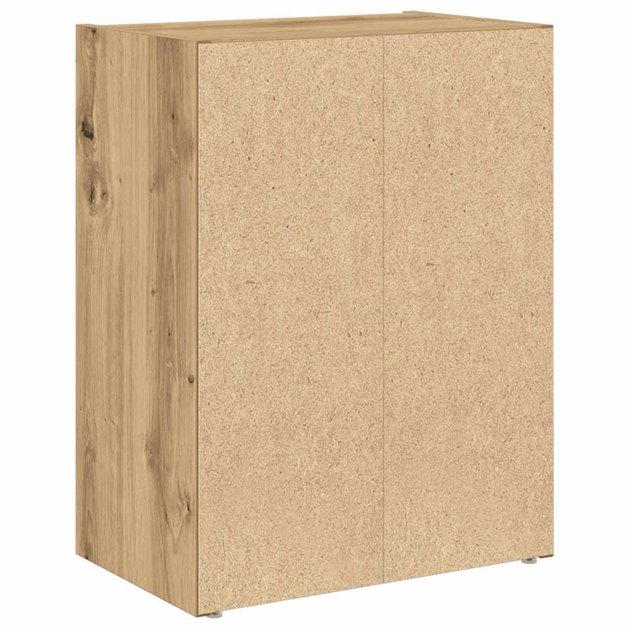 Boekenkast 40x24x52 cm bewerkt hout artisanaal eikenkleurig