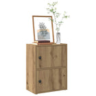 Boekenkast 40x24x52 cm bewerkt hout eikenkleurig