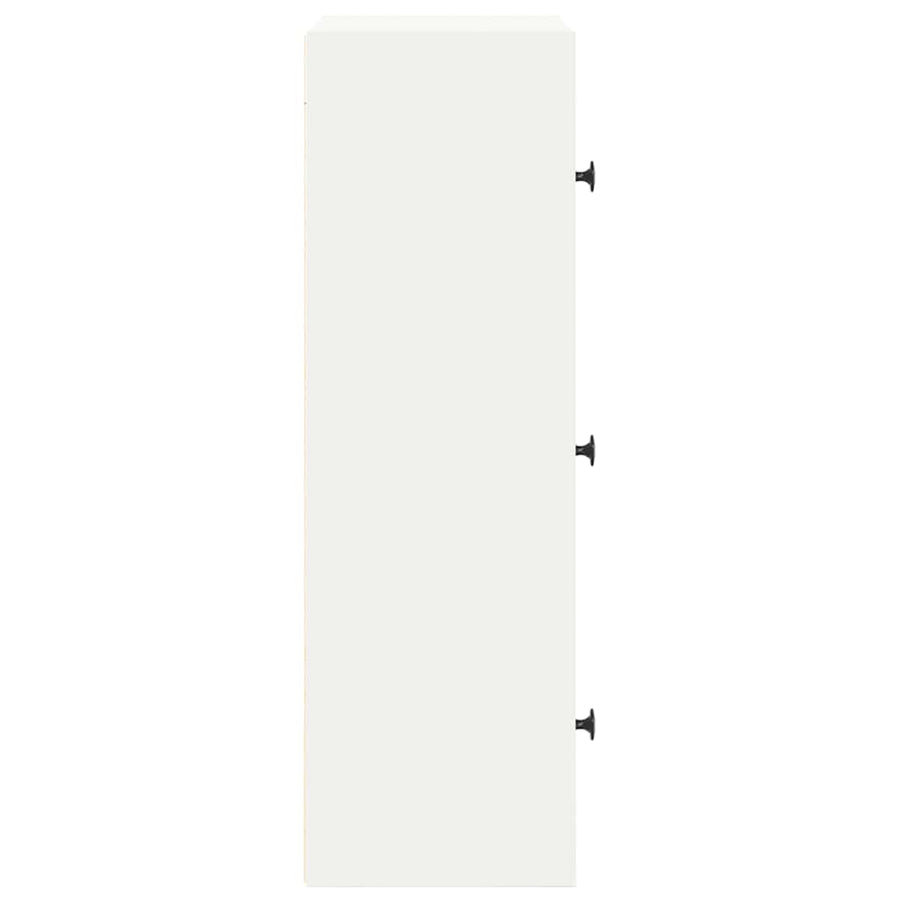 Boekenkast 40x24x77 cm bewerkt hout wit