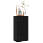 Bookcase 40x24x77 cm engineered wood black oak-effect