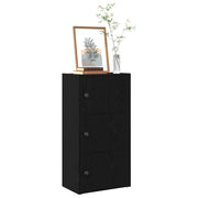Boekenkast 40x24x77 cm bewerkt hout zwart eiken
