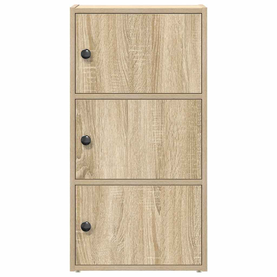Boekenkast 40x24x77 cm bewerkt hout sonoma eikenkleurig
