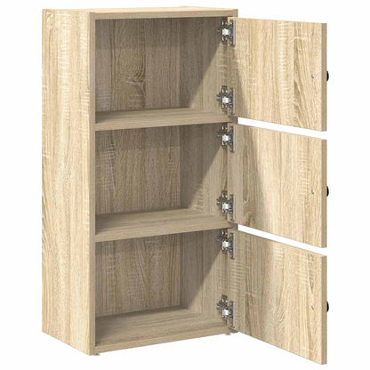 Boekenkast 40x24x77 cm bewerkt hout sonoma eikenkleurig