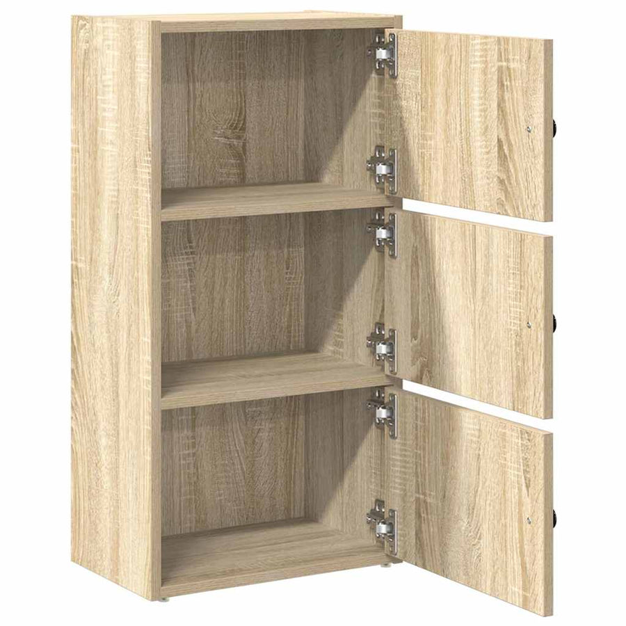 Boekenkast 40x24x77 cm bewerkt hout sonoma eikenkleurig