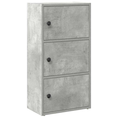 Boekenkast 40x24x77 cm bewerkt hout betongrijs