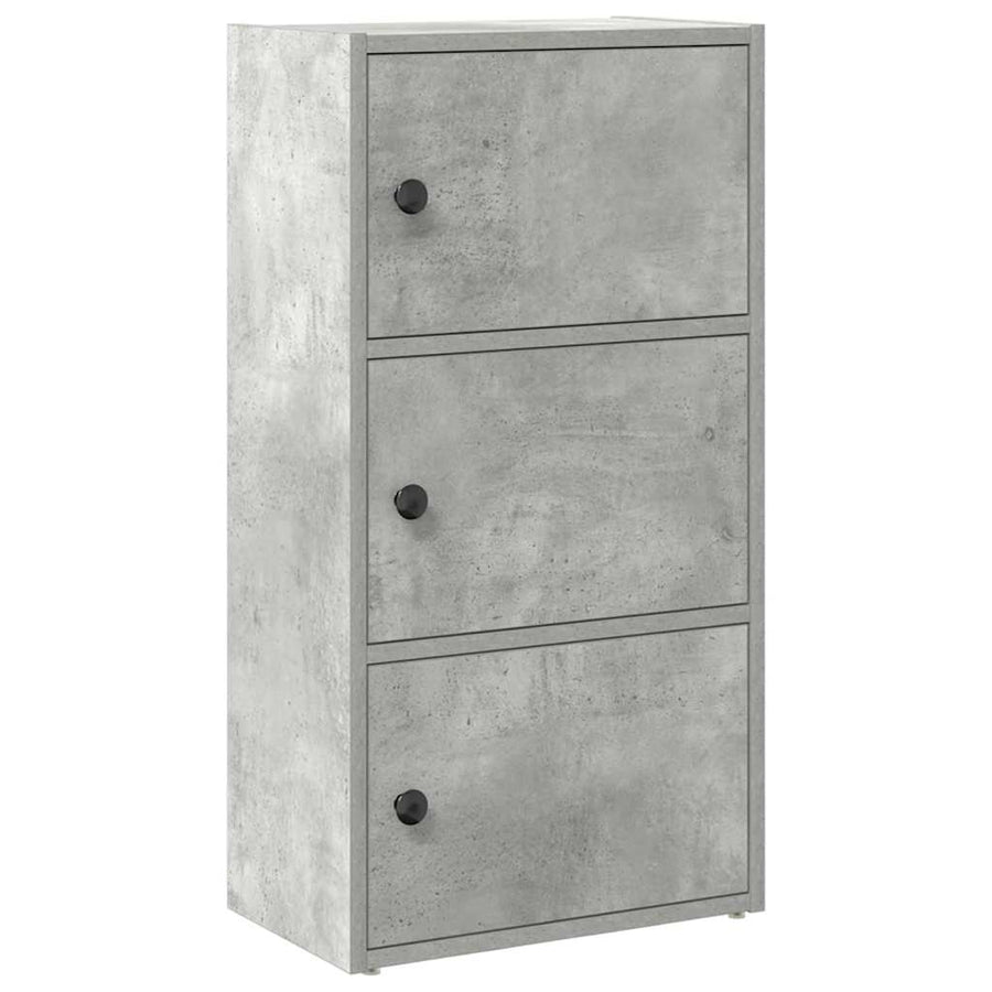 Boekenkast 40x24x77 cm bewerkt hout betongrijs