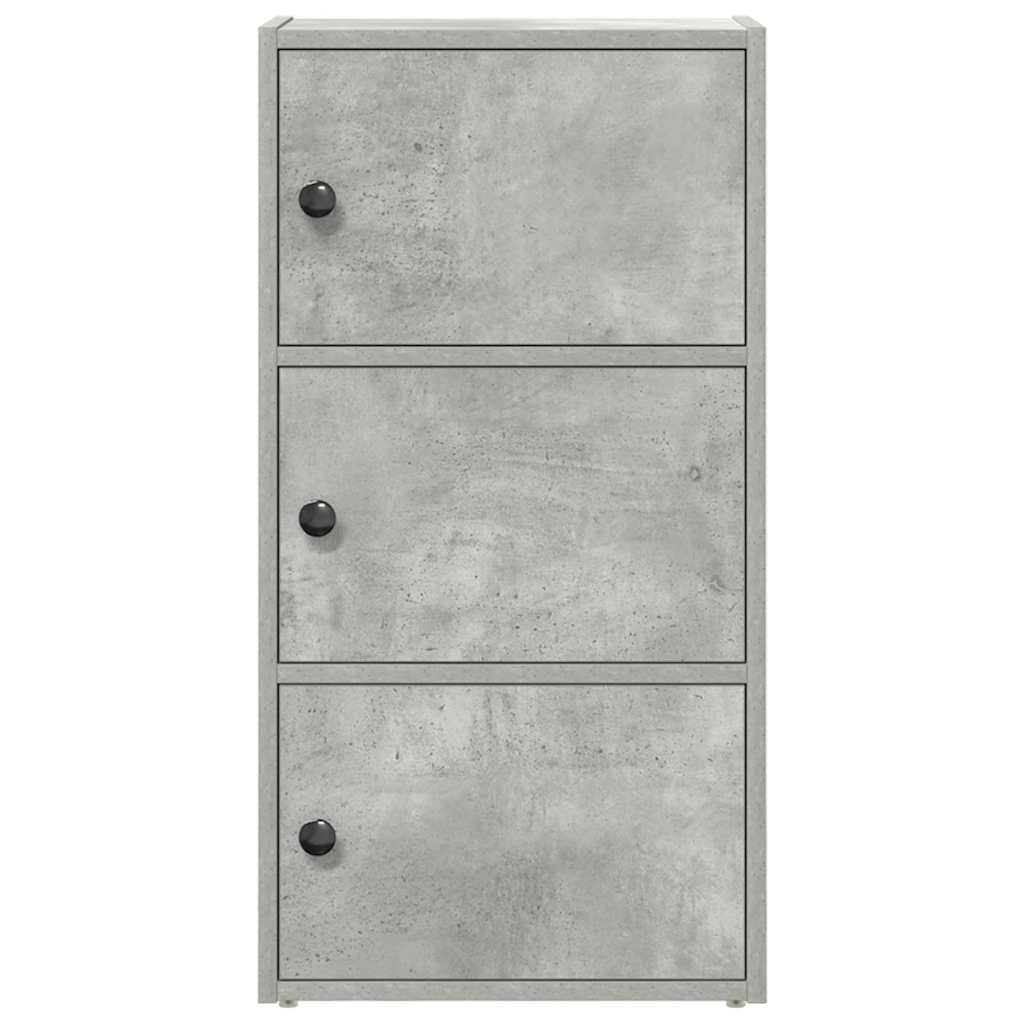 Boekenkast 40x24x77 cm bewerkt hout betongrijs