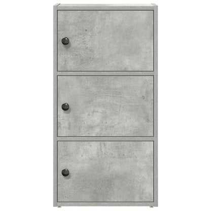 Boekenkast 40x24x77 cm bewerkt hout betongrijs