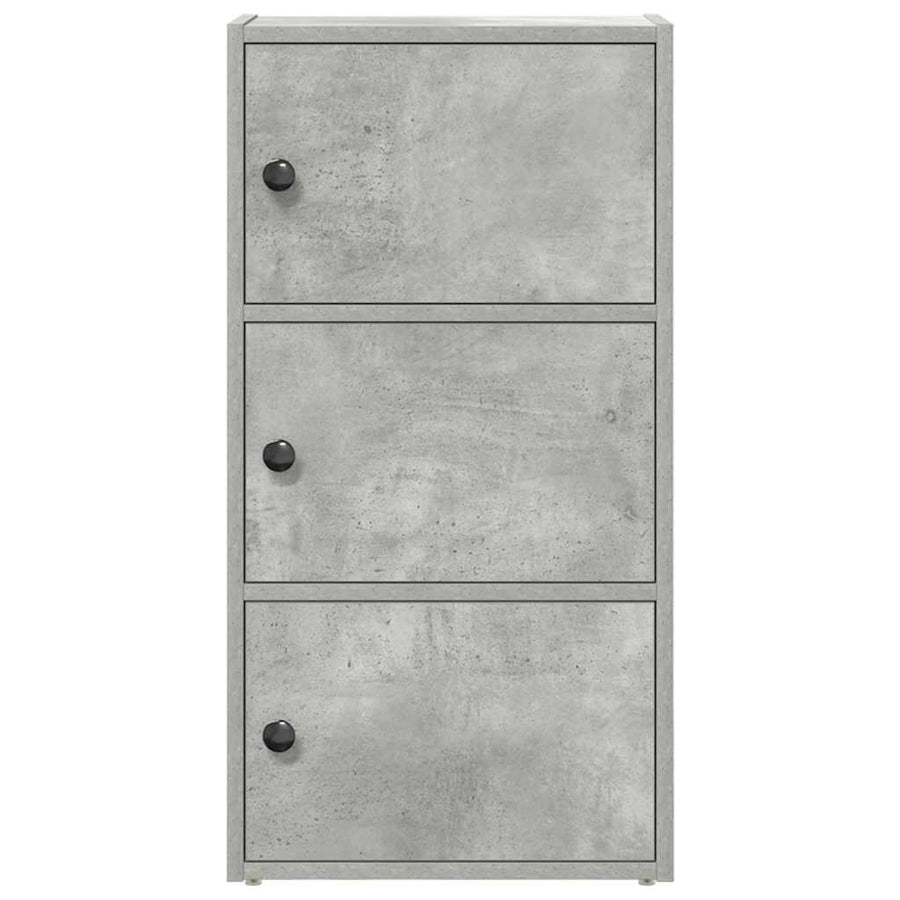 Boekenkast 40x24x77 cm bewerkt hout betongrijs