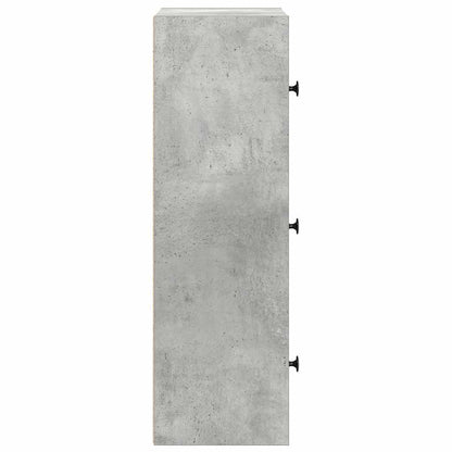 Boekenkast 40x24x77 cm bewerkt hout betongrijs