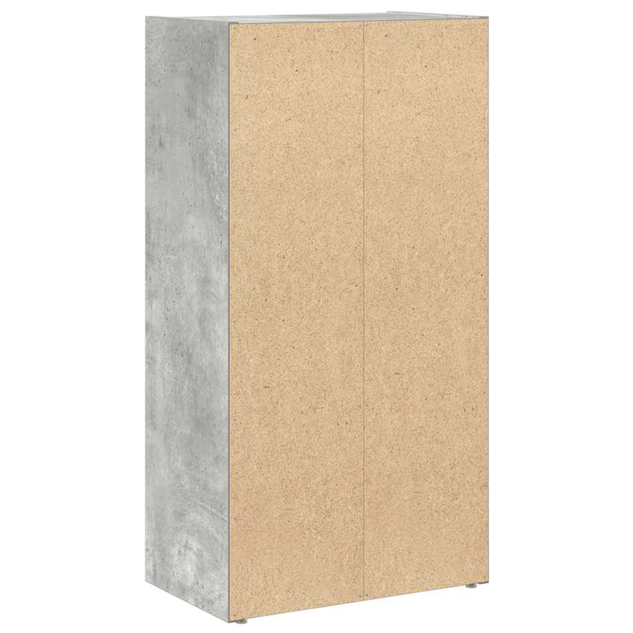 Boekenkast 40x24x77 cm bewerkt hout betongrijs