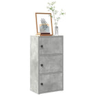 Boekenkast 40x24x77 cm bewerkt hout betongrijs