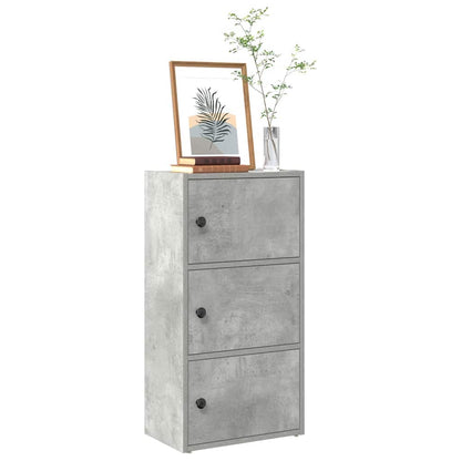 Boekenkast 40x24x77 cm bewerkt hout betongrijs