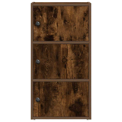 Boekenkast 40x24x77 cm bewerkt hout gerookt eikenkleurig