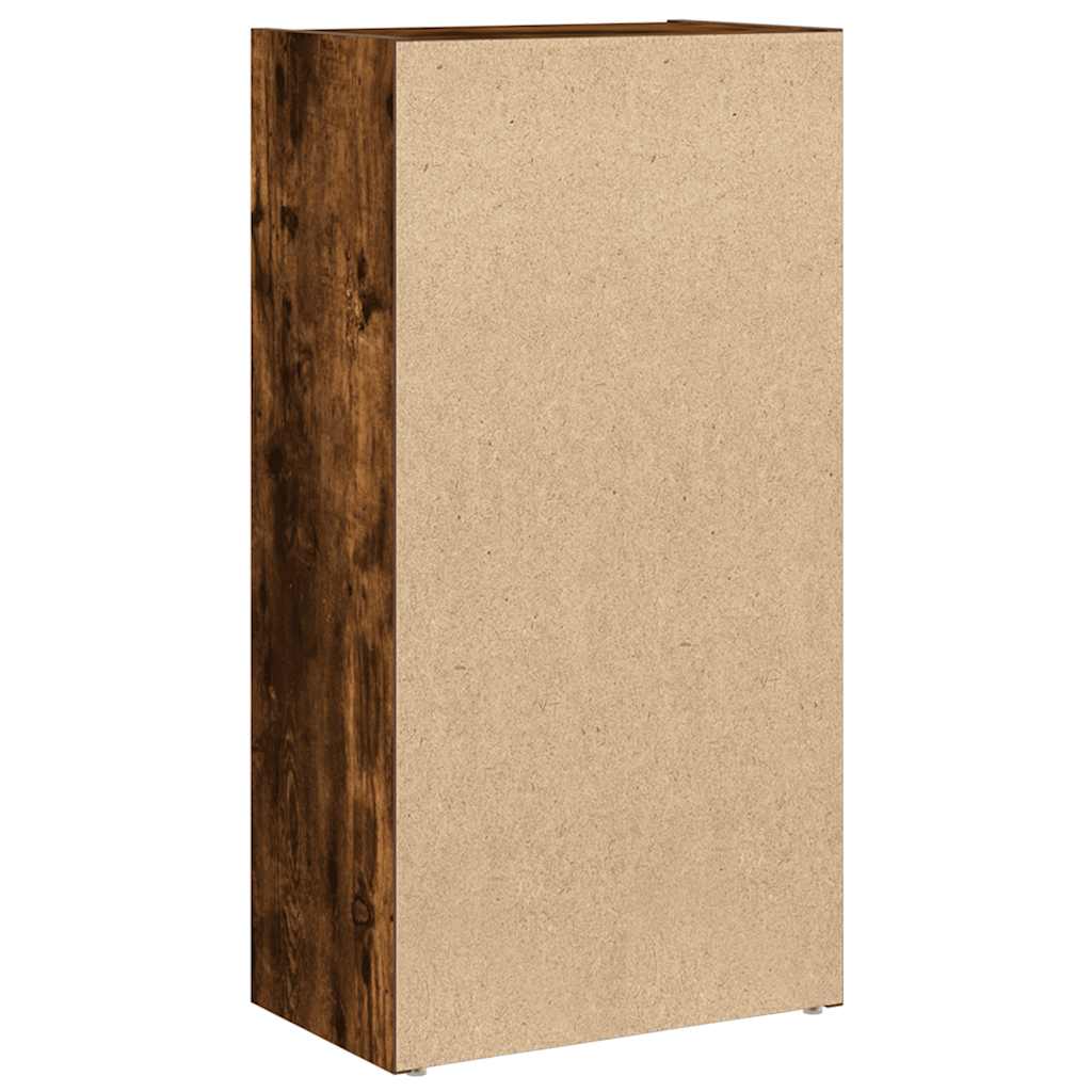 Boekenkast 40x24x77 cm bewerkt hout gerookt eikenkleurig